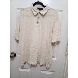 Robert Barakett Montreal XL Mens Beige Cotton Polo Shirt